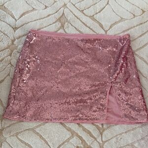 Finesse Sparkling Pink Mini Skirt